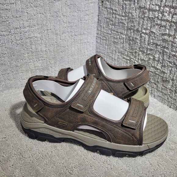 Skechers TRESMEN-GARO 204105 Mens Size US11 Chocolate Relaxed Fit Hiking Sandals - Picture 5 of 10